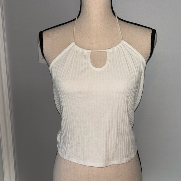 White Halter Top - Picture 1 of 4